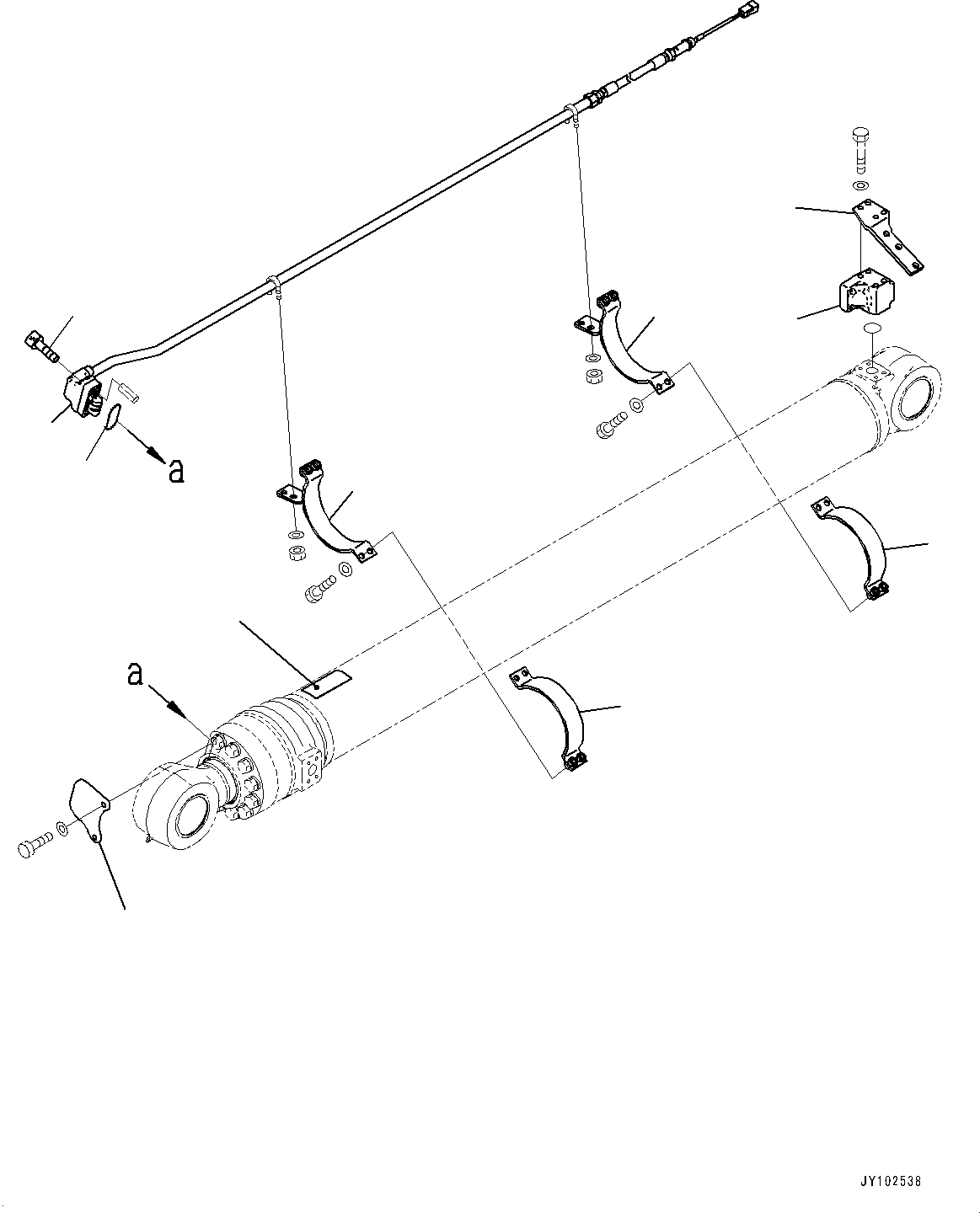 Komatsu parts book diagram for PC360LCI-11 S/N 94001-UP (For KAL): ARM CYLINDER, INNER PARTS, ARM CYLINDER (1/3)(#90156-)