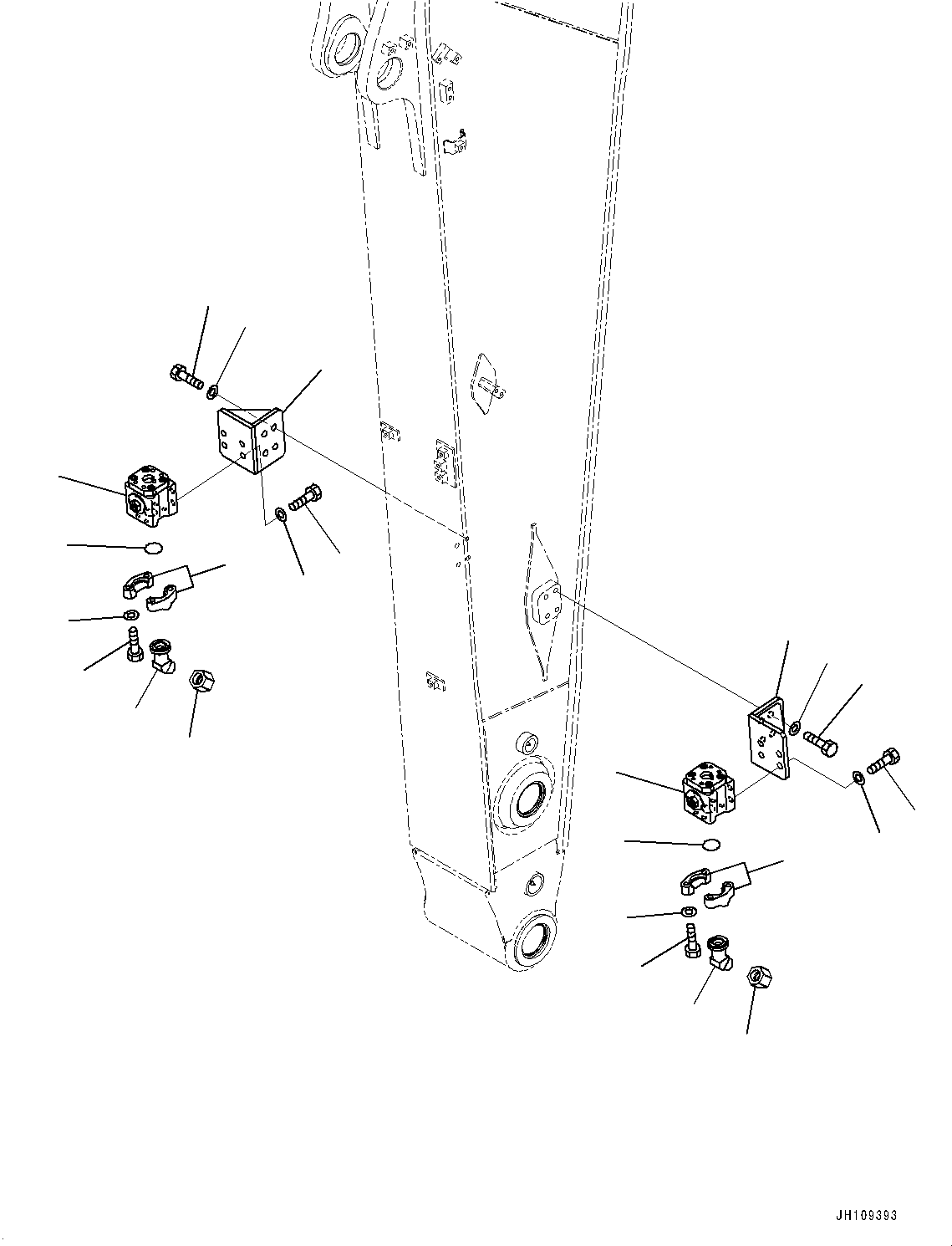Komatsu parts book diagram for PC360LCI-11 S/N 94001-UP (For KAL): ARM, ADDITIONAL PIPING (2/2)(#90156-)