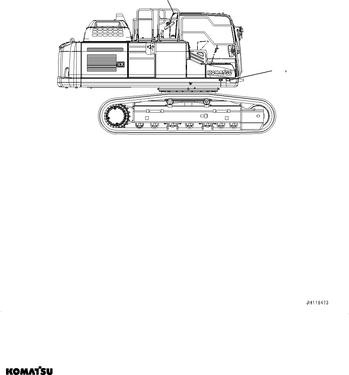 Komatsu parts book diagram for PC360LCI-11 S/N 94001-UP (For KAL): NAME PLATE, (#94001-)