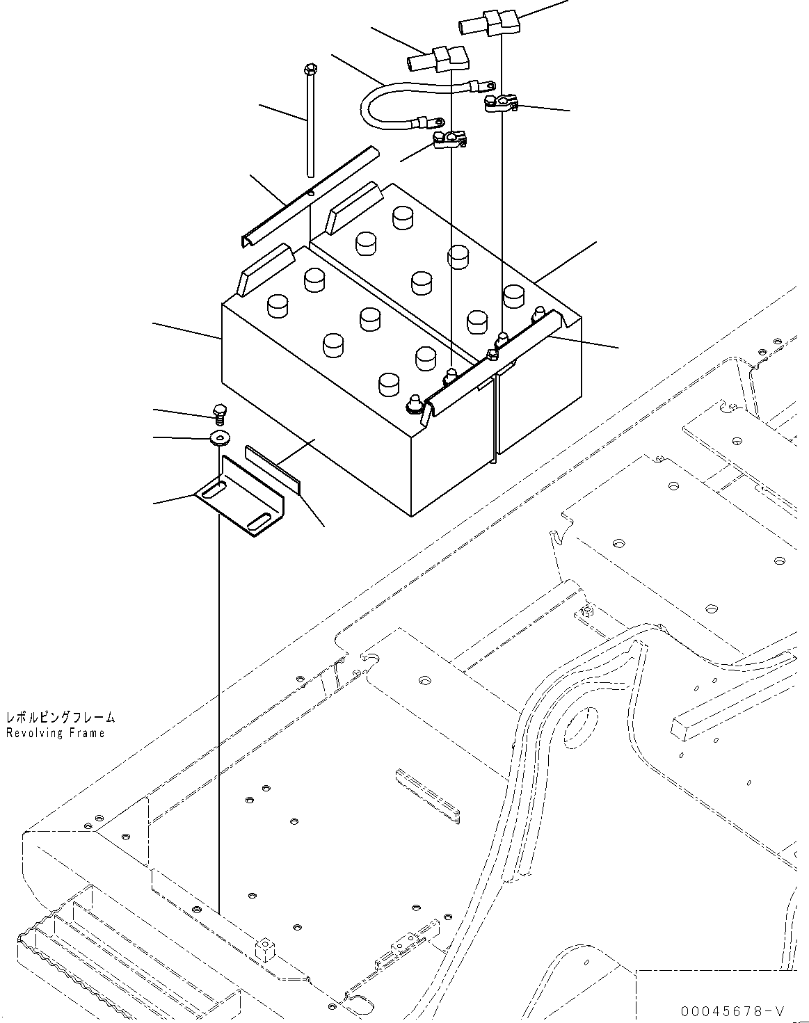 Komatsu parts book diagram for PC290LC-8 S/N 32001-UP: BATTERY, (LARGE CAPACITY)(#30992-)