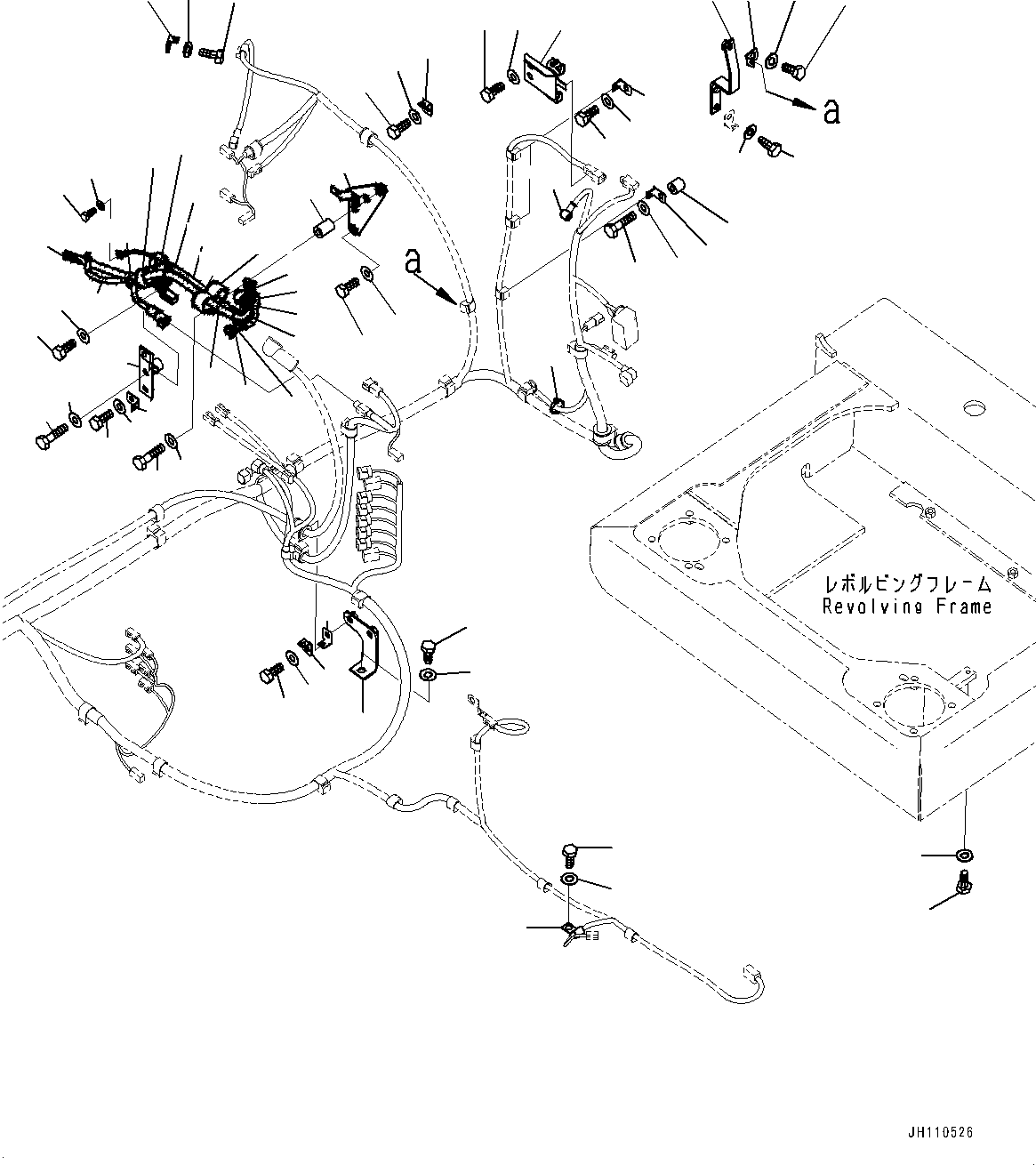 Komatsu parts book diagram for PC290LC-8 S/N 32001-UP: ELECTRIC WIRING HARNESS, MAIN WIRING HARNESS (3/3)(#30471-)