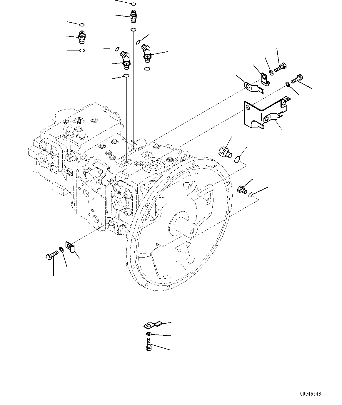 Komatsu parts book diagram for PC290LC-8 S/N 32001-UP: HYDRAULIC PUMP RELATED PARTS, (#30471-)