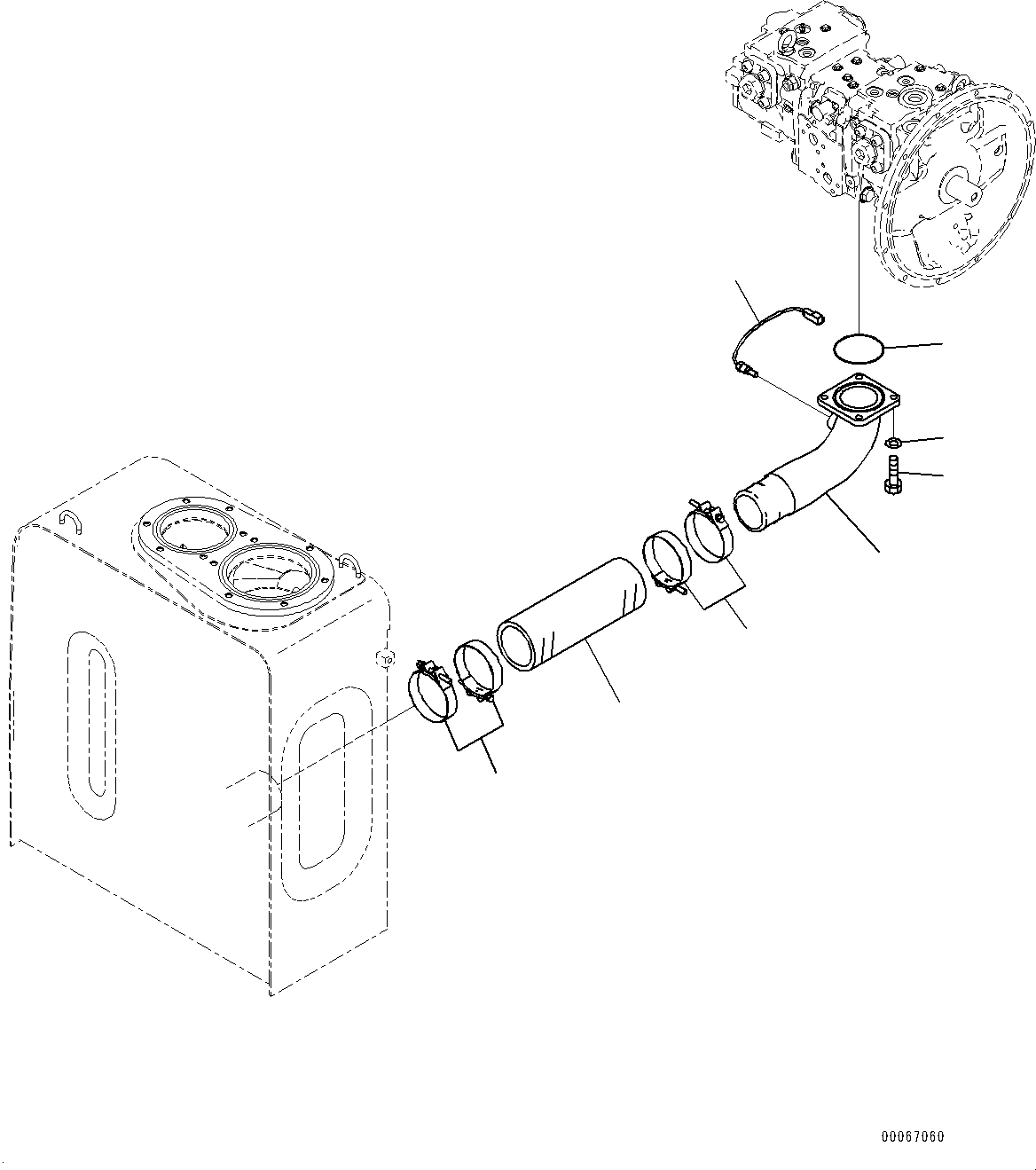 Komatsu parts book diagram for PC290LC-8 S/N 32001-UP: SUCTION PIPING, (#30471-)