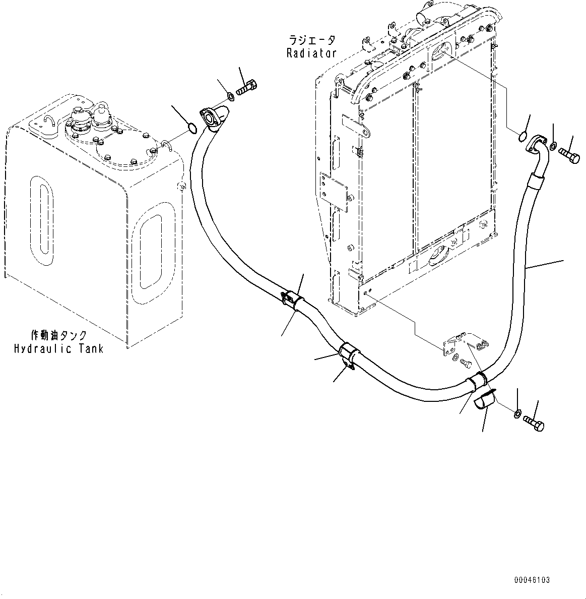 Komatsu parts book diagram for PC290LC-8 S/N 32001-UP: OIL COOLER PIPING, (#30471-)