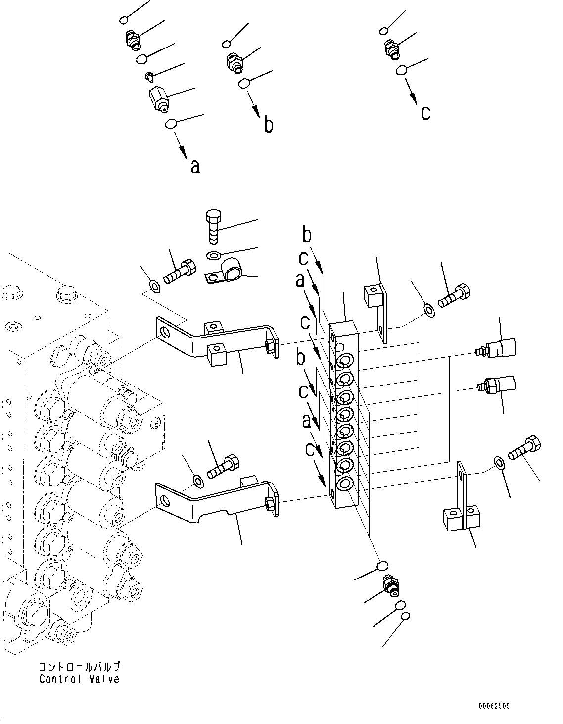 Komatsu parts book diagram for PC290LC-8 S/N 32001-UP: PRESSURE SWITCH BLOCK, (#30471-)