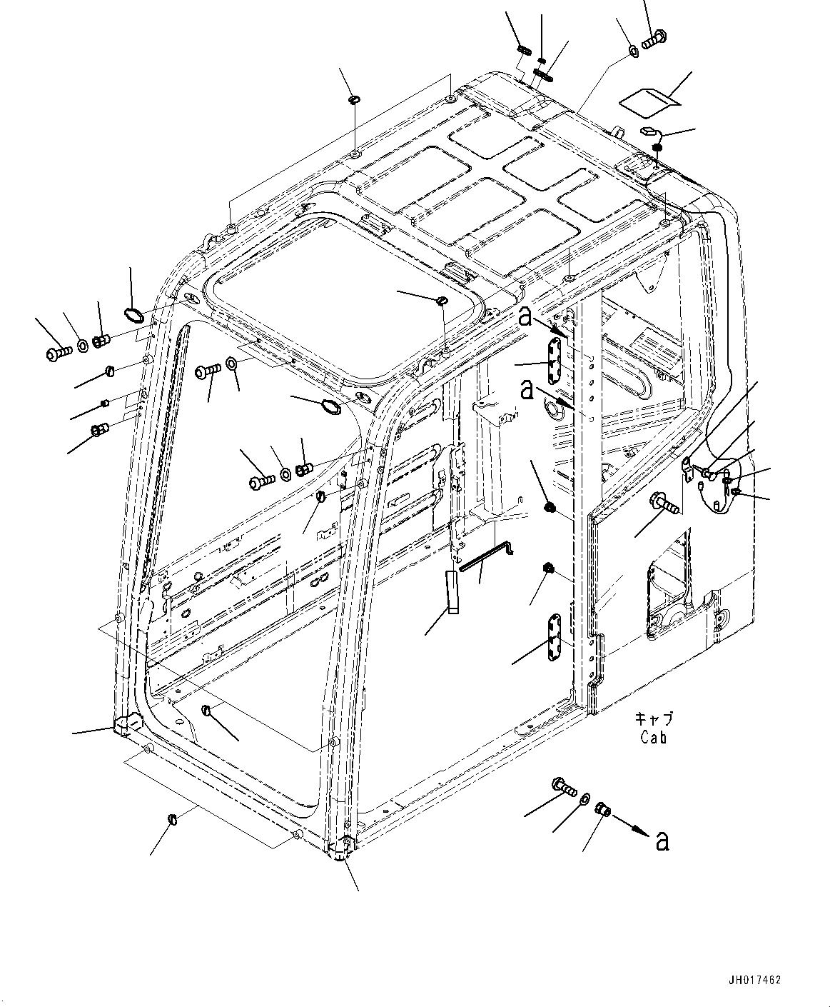 Komatsu parts book diagram for PC290LC-8 S/N 32001-UP: CAB, KOMTRAX FILM ANTENNA(#32001-)