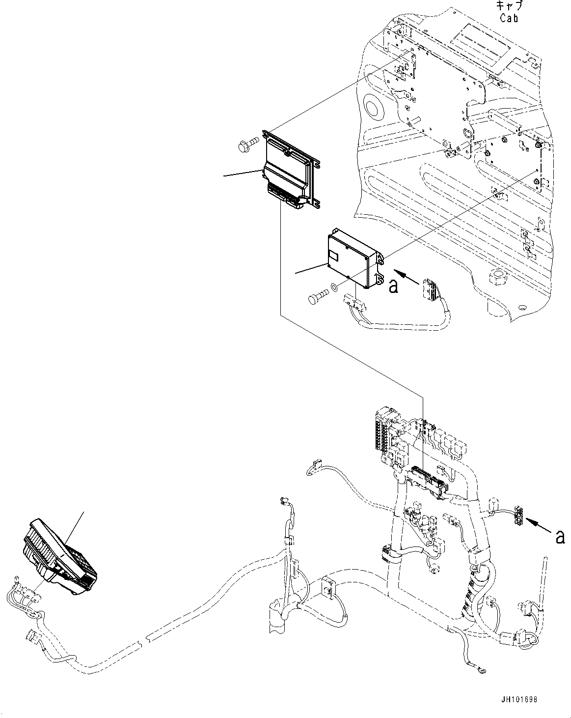 Komatsu parts book diagram for PC290LC-8 S/N 32001-UP: CONTROLLER AND MONITOR, (KOMTRAX, 4G)(#32001-)