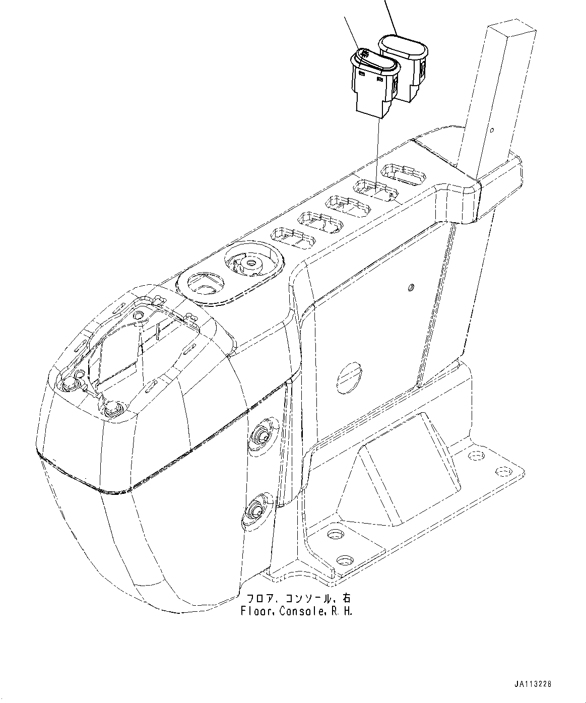 Komatsu parts book diagram for PC290LC-8 S/N 32001-UP: ADDITIONAL SWITCH, (#32001-)