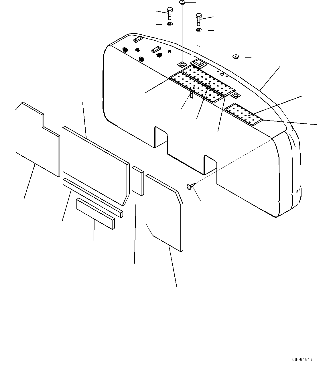 Komatsu parts book diagram for PC290LC-8 S/N 32001-UP: COUNTERWEIGHT, (5500KG)(#32001-)