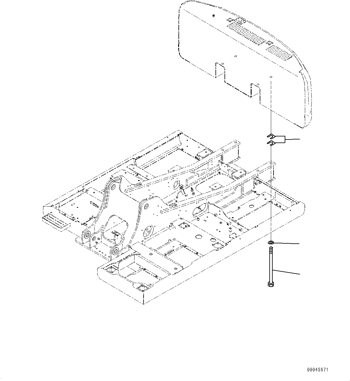 Komatsu parts book diagram for PC290LC-8 S/N 32001-UP: COUNTERWEIGHT MOUNTING, (#30471-)