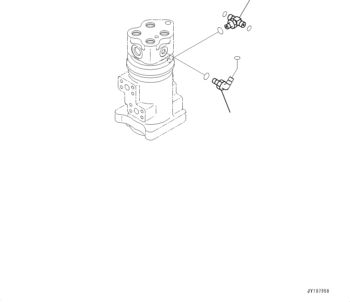 Komatsu parts book diagram for PC290LC-8 S/N 32001-UP: SWIVEL JOINT, INNER PARTS, SWIVEL JOINT (1/3)(#30756-)