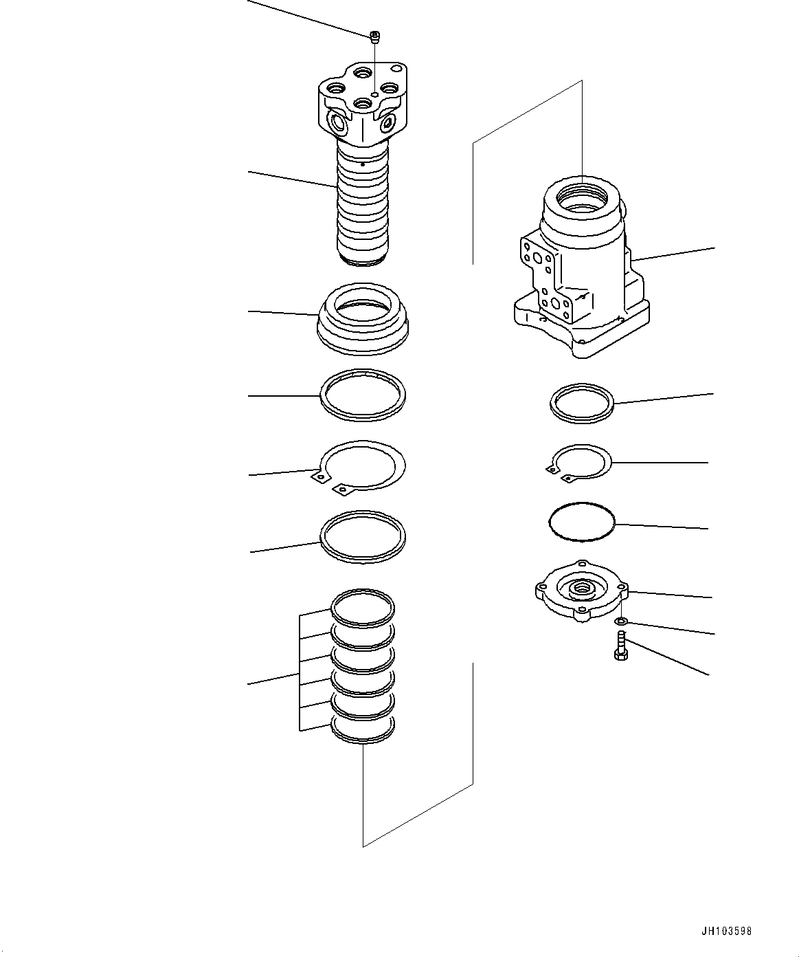 Komatsu parts book diagram for PC290LC-8 S/N 32001-UP: SWIVEL JOINT, INNER PARTS, SWIVEL JOINT (2/3)(#30117-)