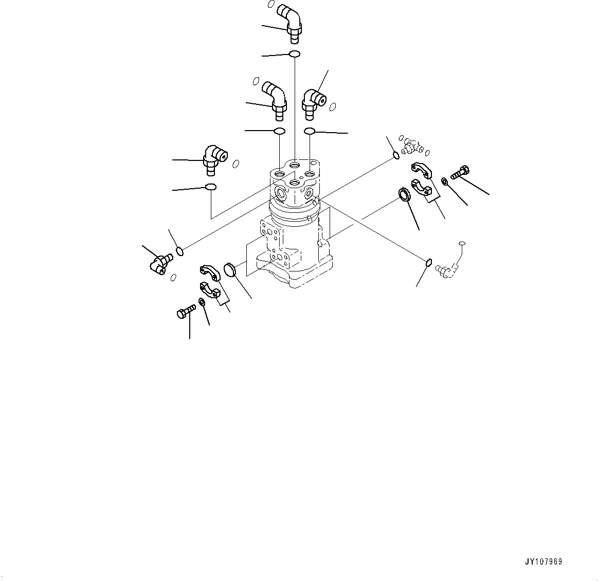 Komatsu parts book diagram for PC290LC-8 S/N 32001-UP: SWIVEL JOINT, INNER PARTS, SWIVEL JOINT (3/3)(#30756-)