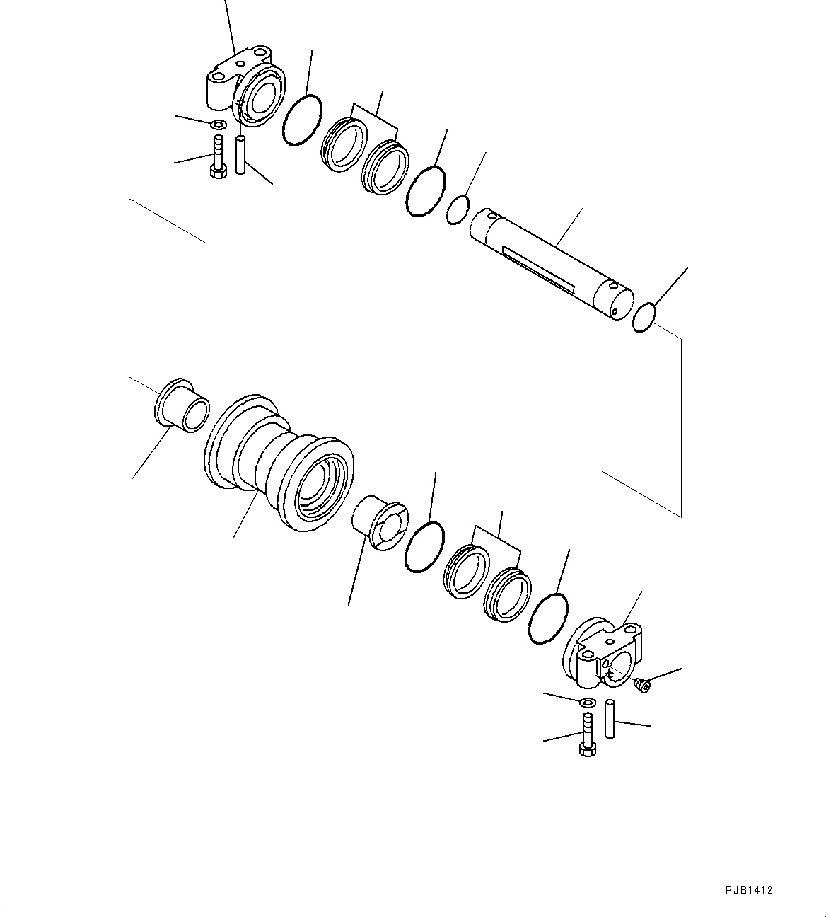 Komatsu parts book diagram for PC290LC-8 S/N 32001-UP: TRACK ROLLER, (#30526-)