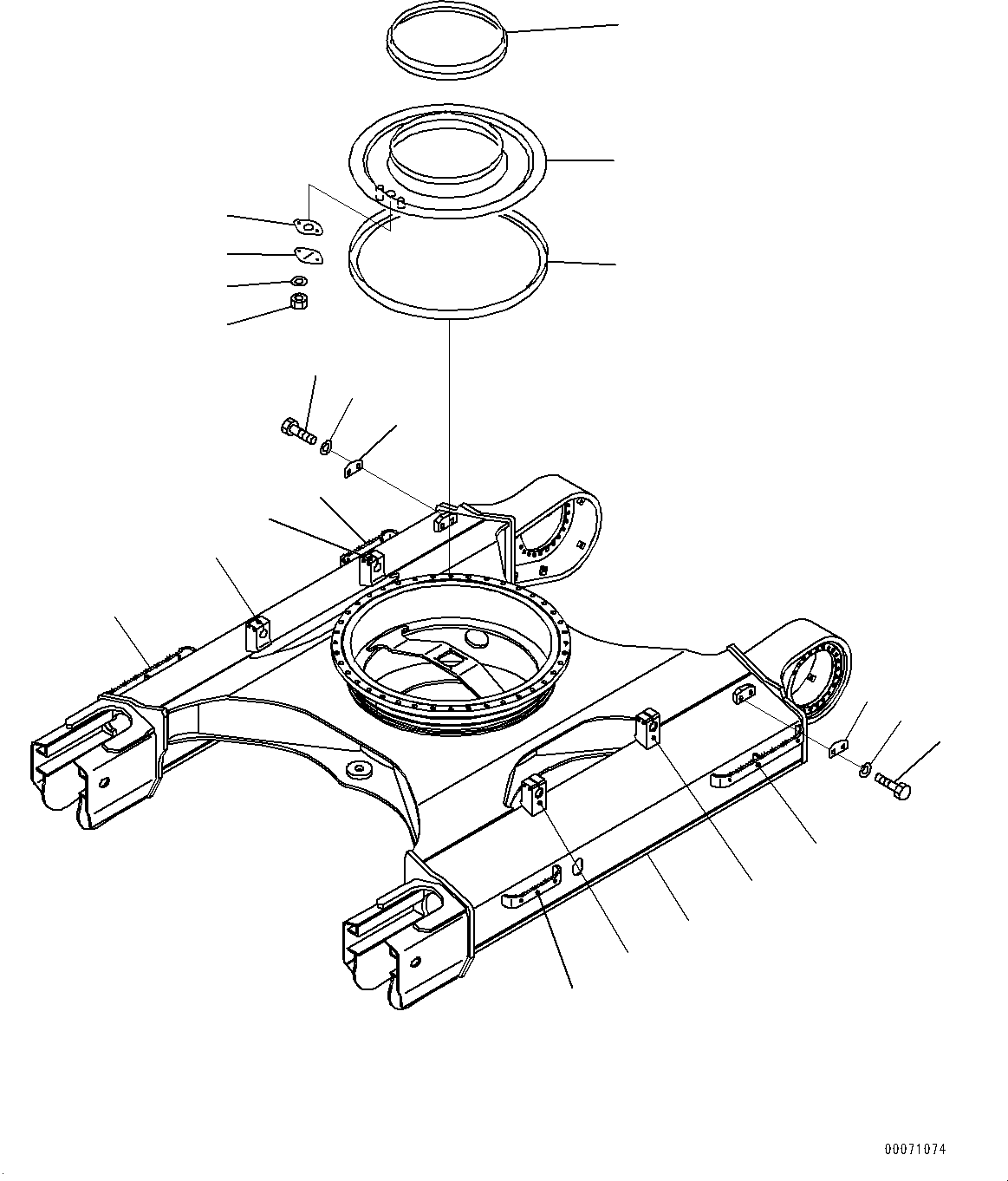Komatsu parts book diagram for PC290LC-8 S/N 32001-UP: TRACK FRAME, (#32001-)