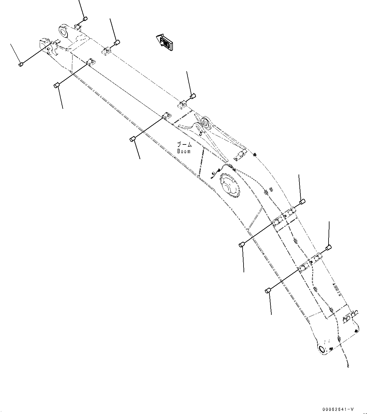 Komatsu parts book diagram for PC290LC-8 S/N 32001-UP: BOOM, ATTACHMENT PLUG(#30471-)