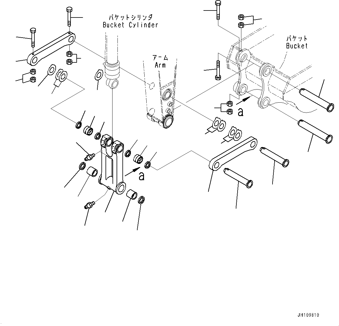 Komatsu parts book diagram for PC290LC-8 S/N 32001-UP: ARM, BUCKET LINK(#30880-30879)