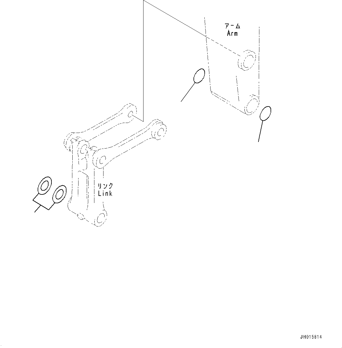 Komatsu parts book diagram for PC290LC-8 S/N 32001-UP: BUCKET, SPACER(#30117-)