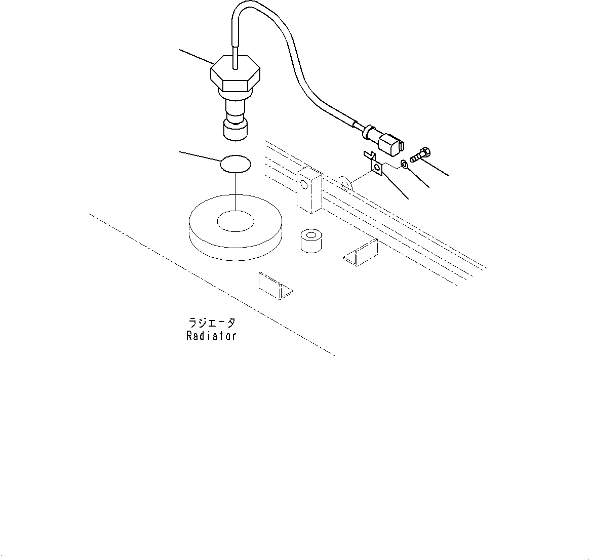 Komatsu parts book diagram for HD325-7R S/N 12001-UP: RADIATOR, COOLANT LEVEL SENSOR(#11067-)