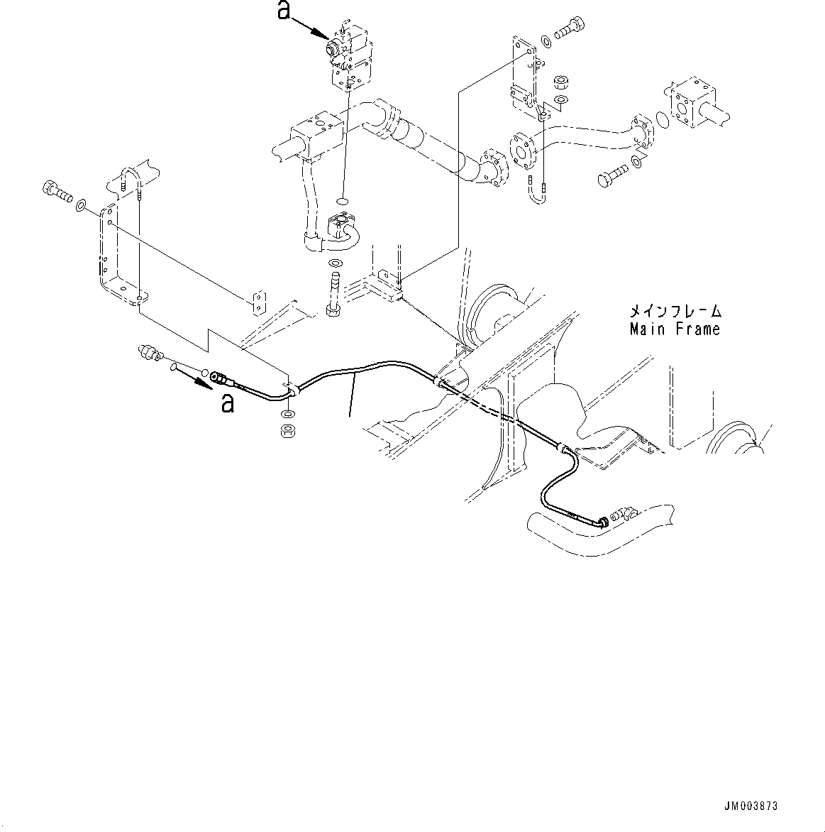 Komatsu parts book diagram for HD325-7R S/N 12001-UP: HYDRAULIC TANK, PIPING (2/2)(#11034-)