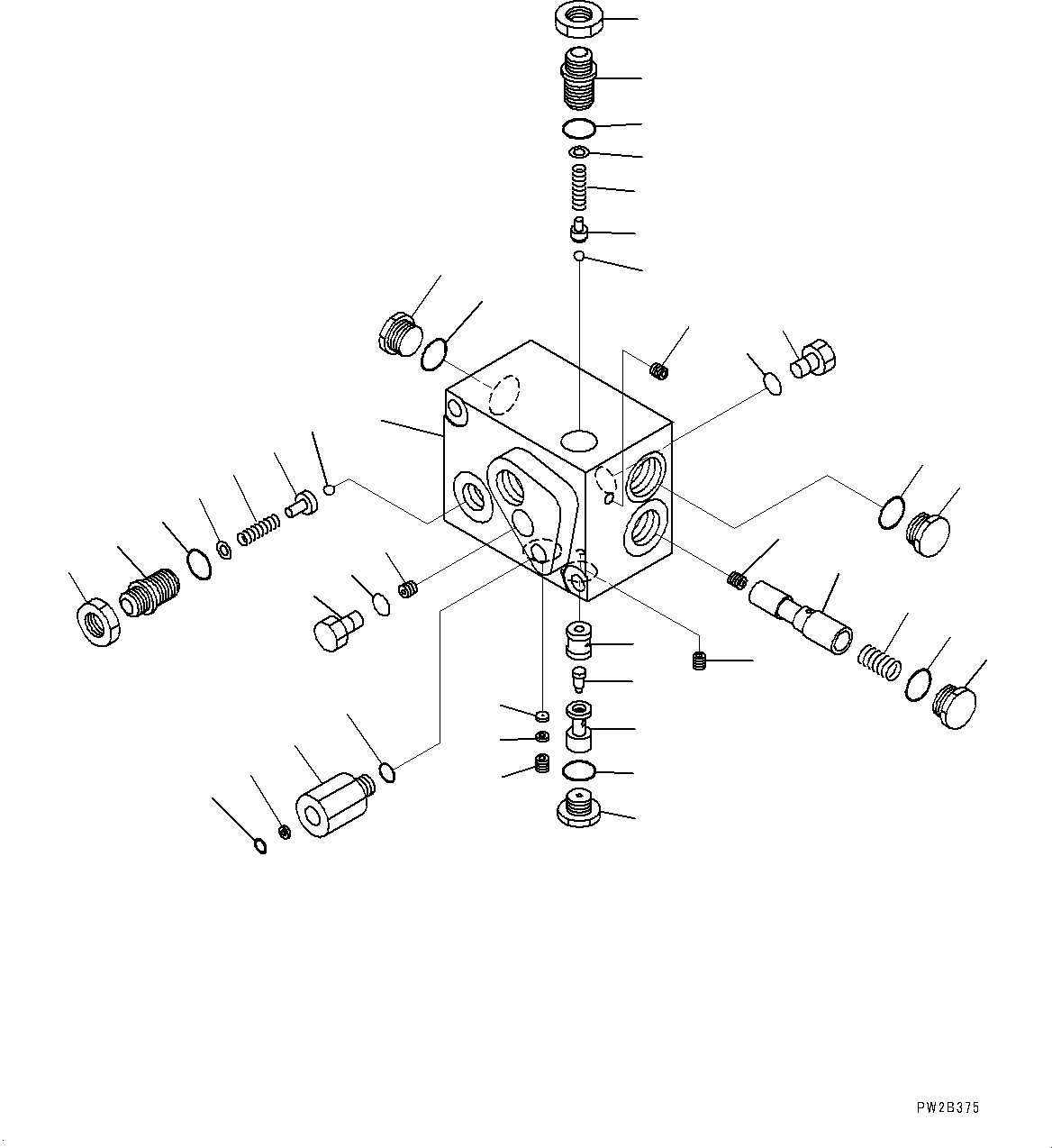 Komatsu parts book diagram for HD325-7R S/N 12001-UP: BRAKE PIPING, INNER PARTS, CHARGE VALVE(#11034-)