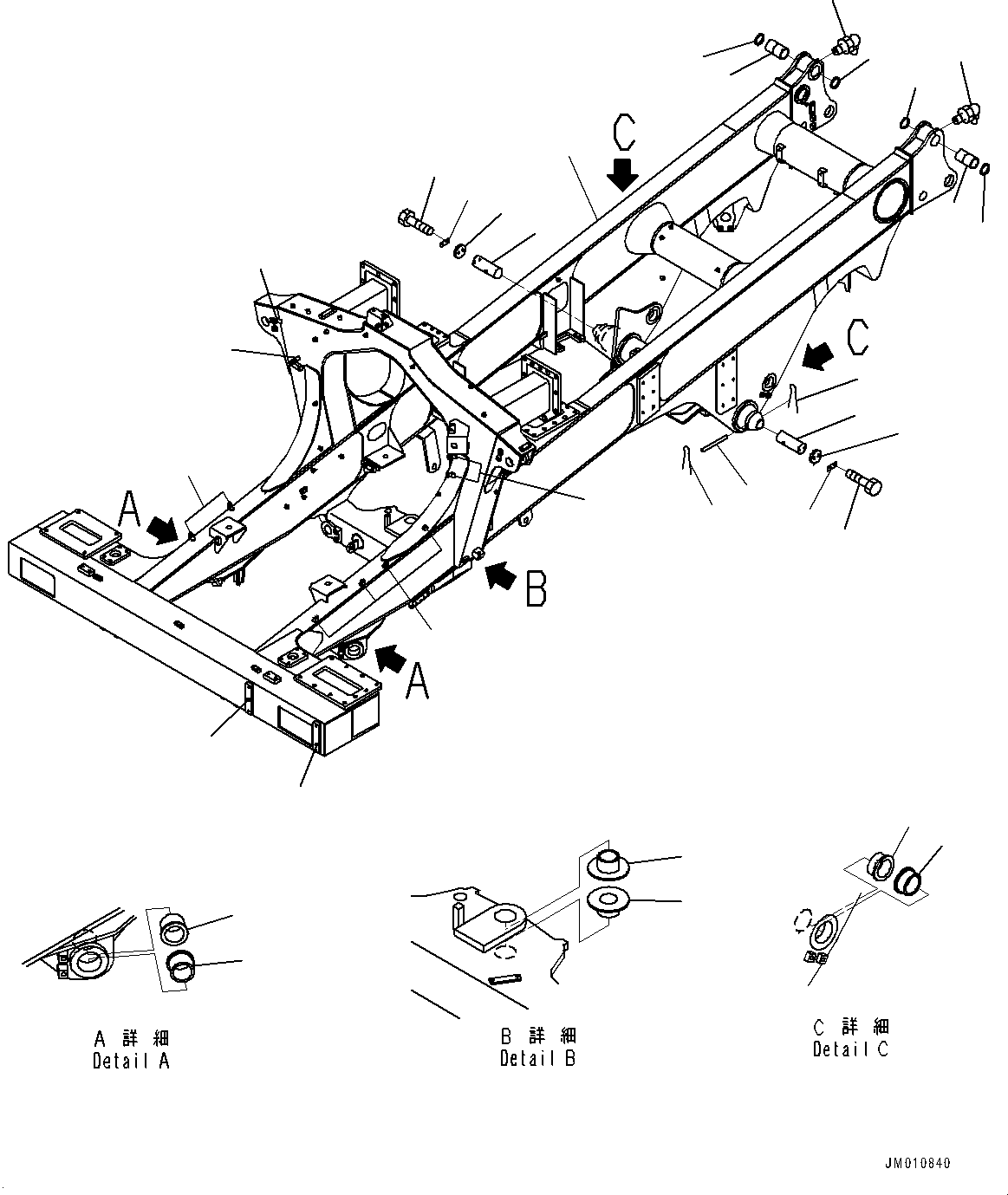 Komatsu parts book diagram for HD325-7R S/N 12001-UP: MAIN FRAME, (#11034-)