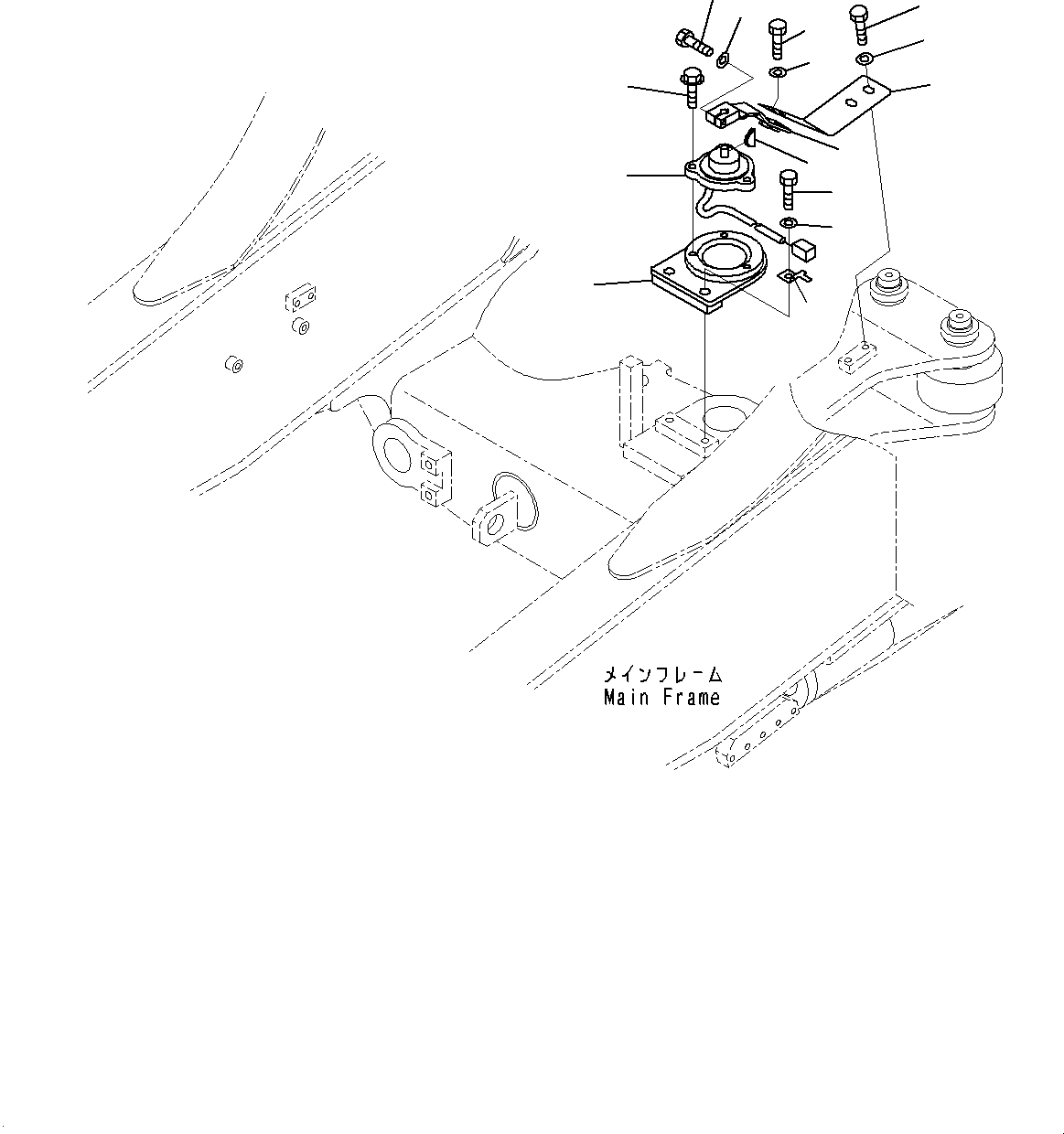 Komatsu parts book diagram for HD325-7R S/N 12001-UP: STEERING LINKAGE, ANGLE SENSOR(#11034-)