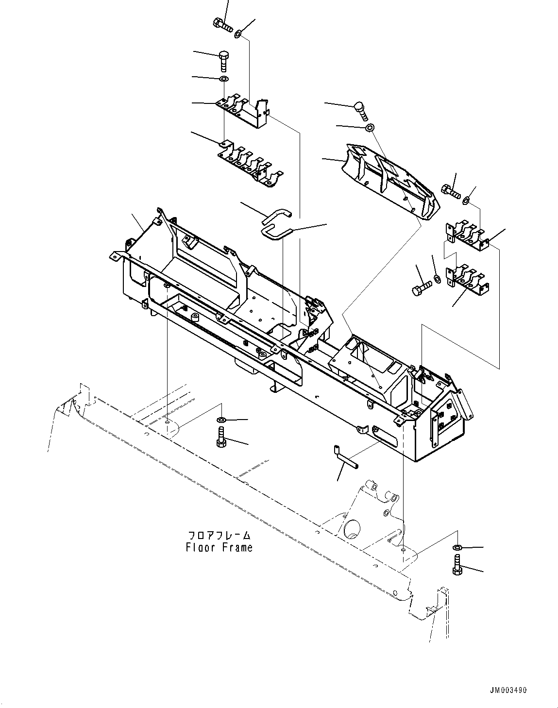 Komatsu parts book diagram for HD325-7R S/N 12001-UP: CAB, DASHBOARD(#12001-)