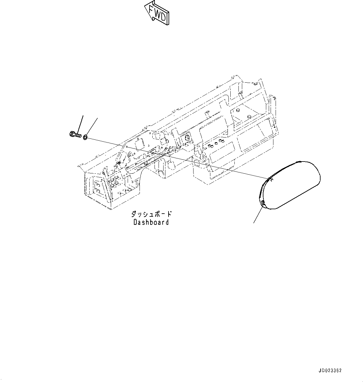 Komatsu parts book diagram for HD325-7R S/N 12001-UP: CAB, MONITOR PANEL(#12001-)