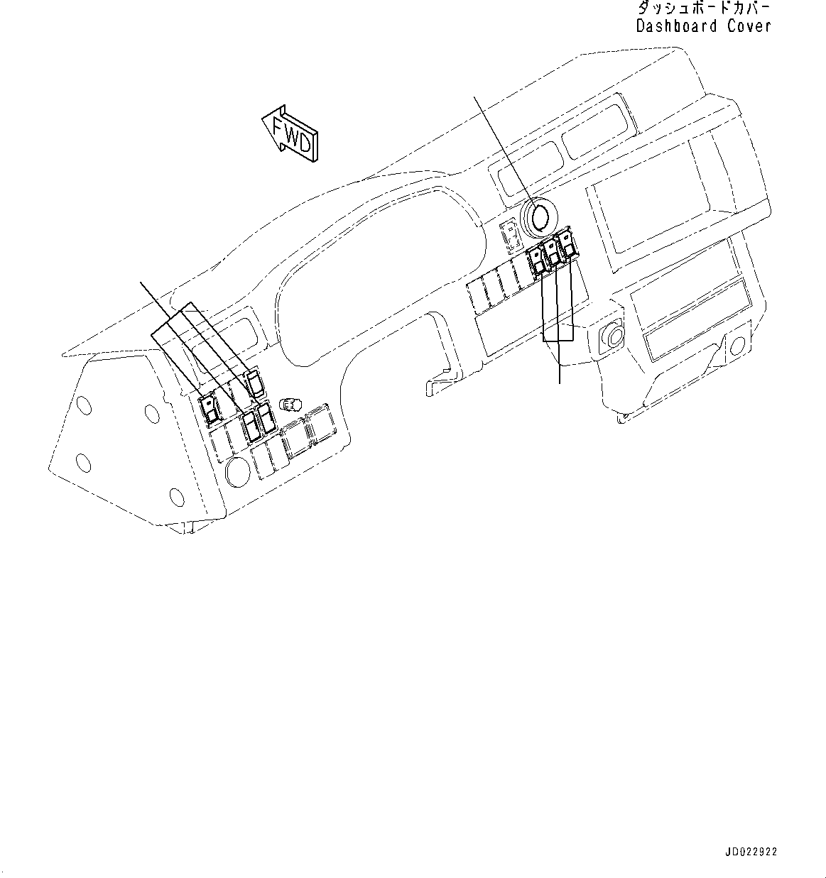 Komatsu parts book diagram for HD325-7R S/N 12001-UP: CAB, DECAL(#12001-)