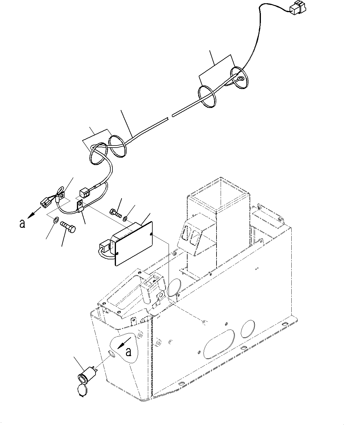 Komatsu parts book diagram for HD325-7R S/N 12001-UP: CAB, 12V CONVERTER(#12001-)