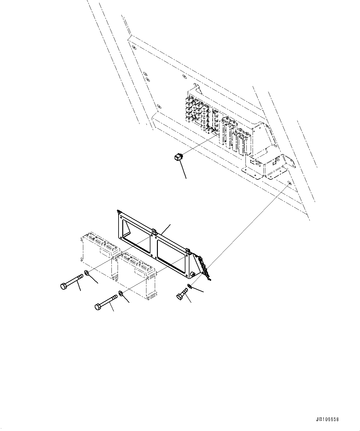 Komatsu parts book diagram for HD325-7R S/N 12001-UP: CAB, CONTROLLER AND RELAY(#12001-)