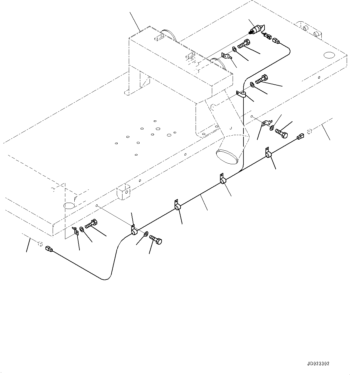 Komatsu parts book diagram for HD325-7R S/N 12001-UP: PLATFORM GROUP, WIRING HARNESS(#12001-)