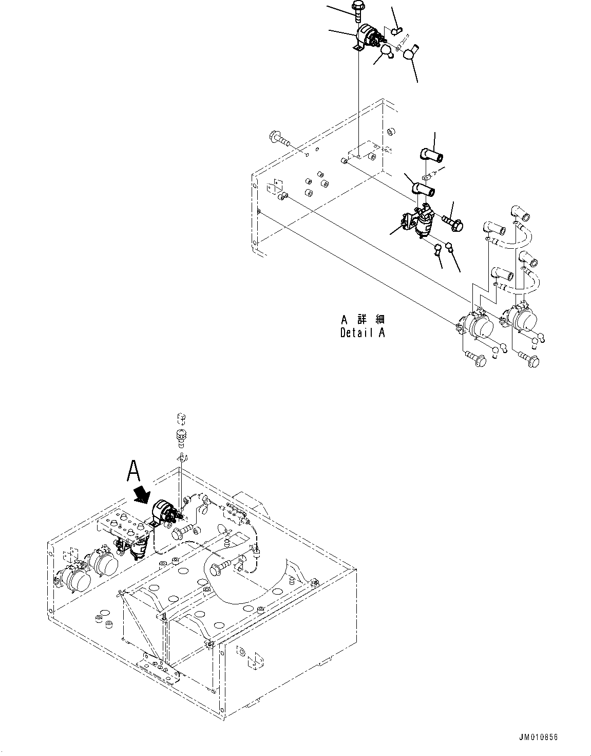 Komatsu parts book diagram for HD325-7R S/N 12001-UP: ENGINE HOOD, SWITCH(#11034-)