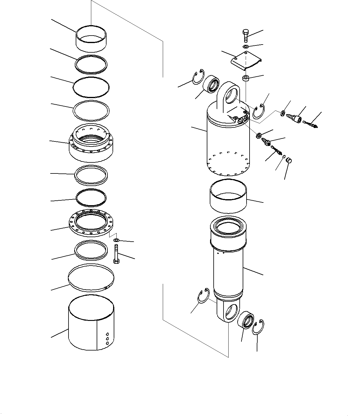 Komatsu parts book diagram for HD325-7R S/N 12001-UP: REAR SUSPENSION, (FOR VIETNAM)(#11034-)