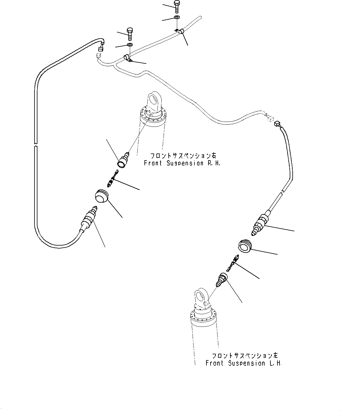 Komatsu parts book diagram for HD325-7R S/N 12001-UP: SUSPENSION PRESSURE SENSOR, SENSOR RELATED PARTS(#11034-)