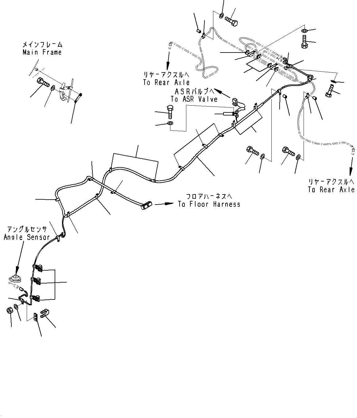 Komatsu parts book diagram for HD325-7R S/N 12001-UP: AUTO SPIN REGULATOR (ASR), WIRING HARNESS(#11034-)