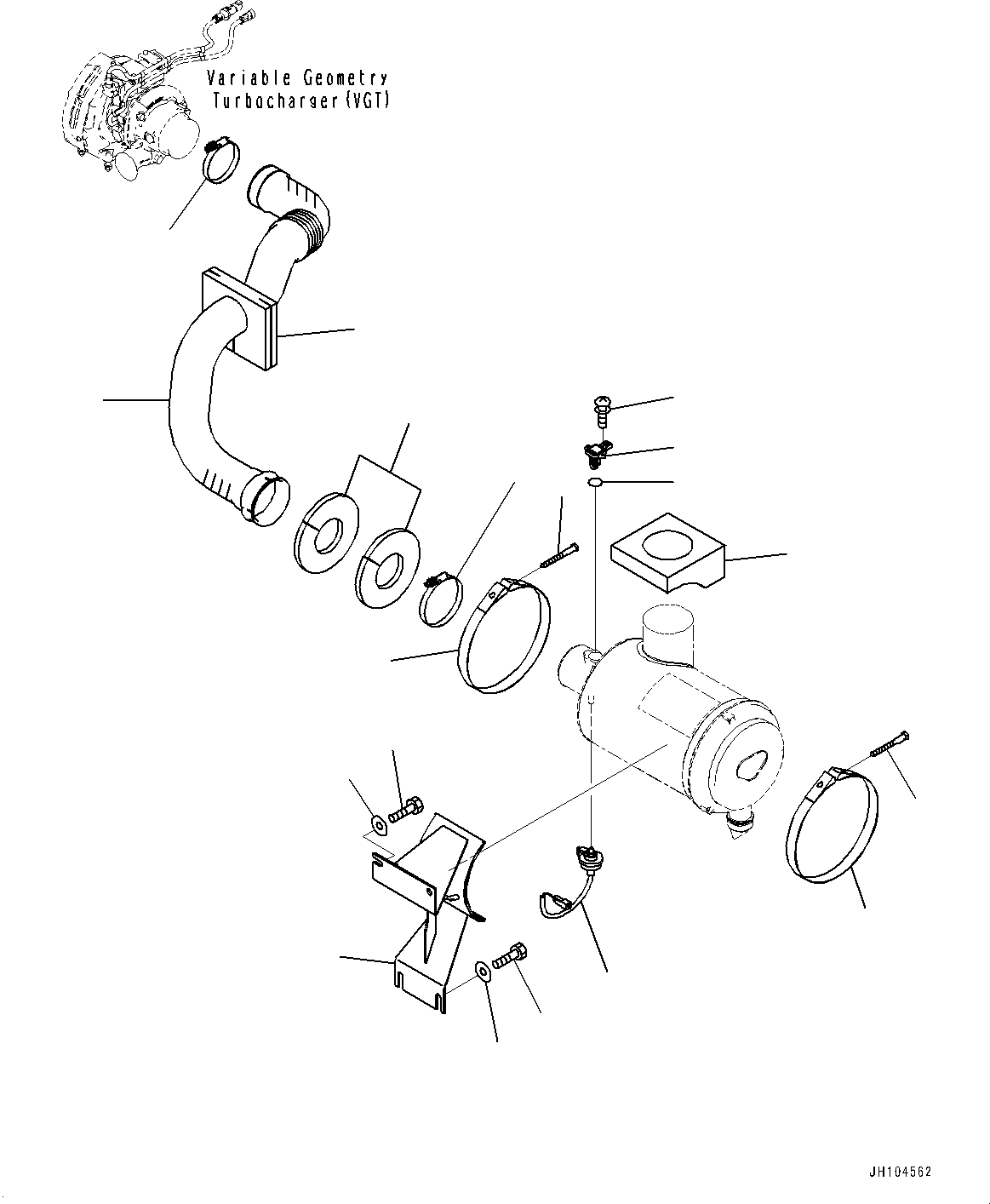 Komatsu parts book diagram for PC210LCI-11E0 S/N 600001-UP: AIR CLEANER, AIR CLEANER MOUNTING(#500470-)