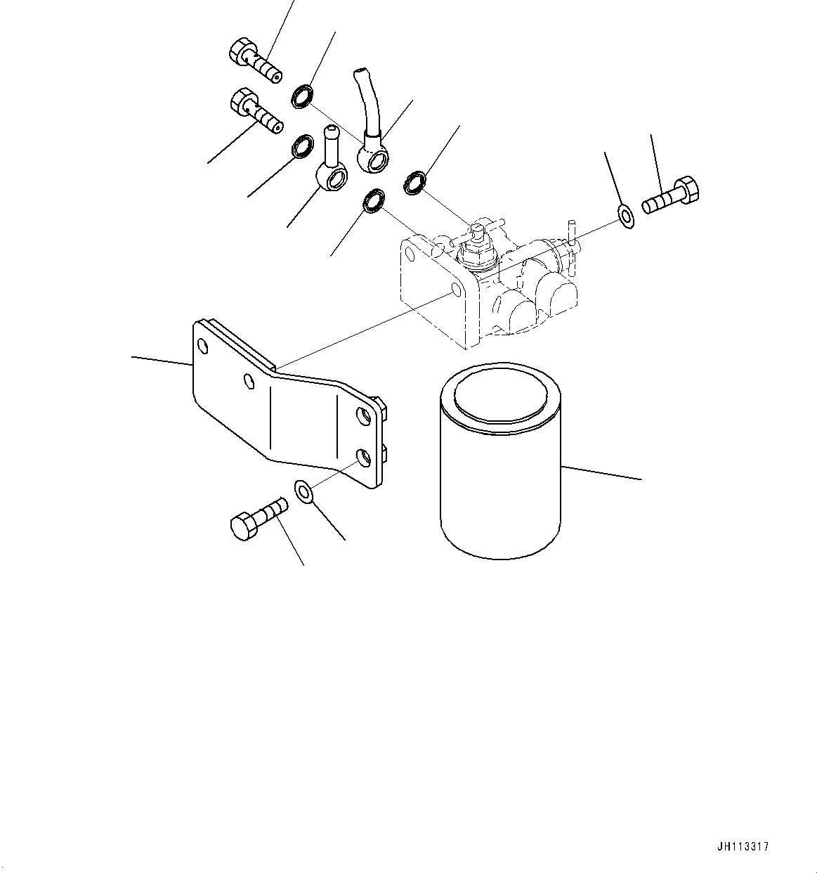 Komatsu parts book diagram for PC210LCI-11E0 S/N 600001-UP: COOLANT FILTER, RELATED PARTS(#508570-)