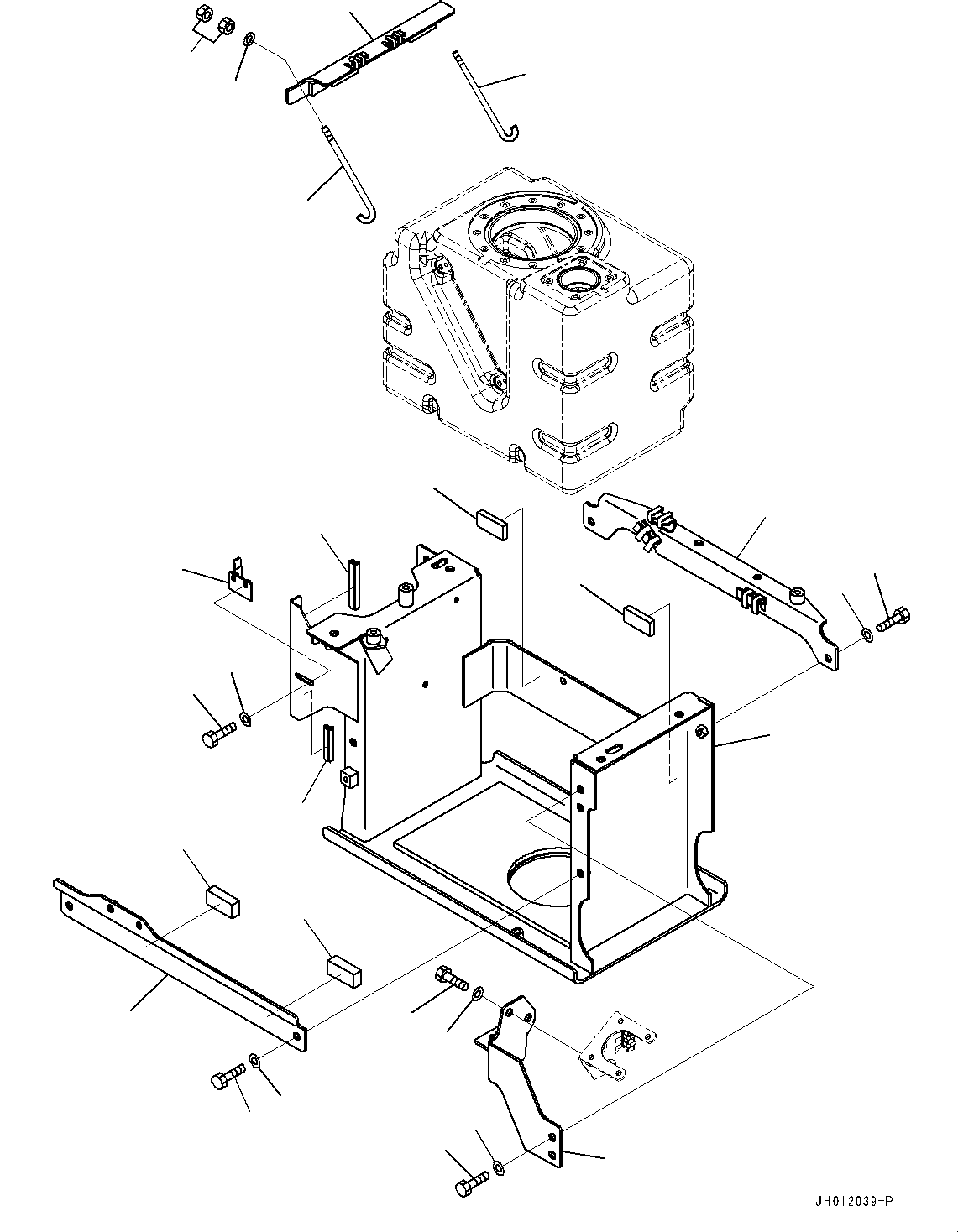 Komatsu parts book diagram for PC210LCI-11E0 S/N 600001-UP: DEF TANK, DEF TANK FRAME(#500001-)