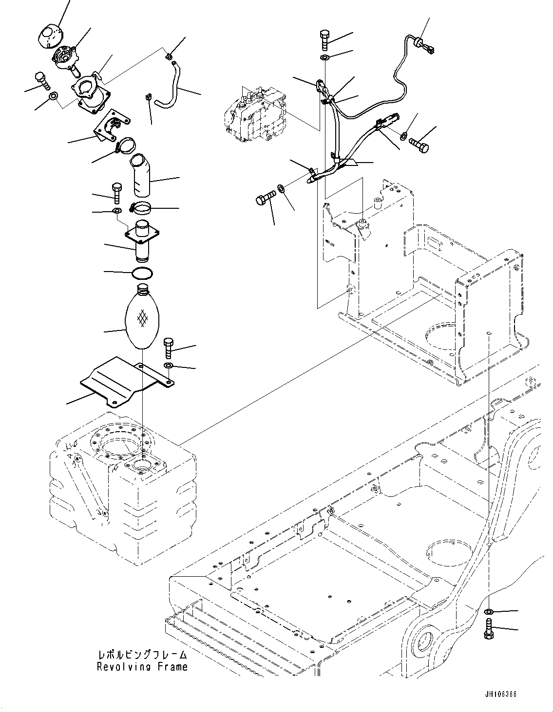 Komatsu parts book diagram for PC210LCI-11E0 S/N 600001-UP: DEF TANK, SUCTION TUBE(#505025-)