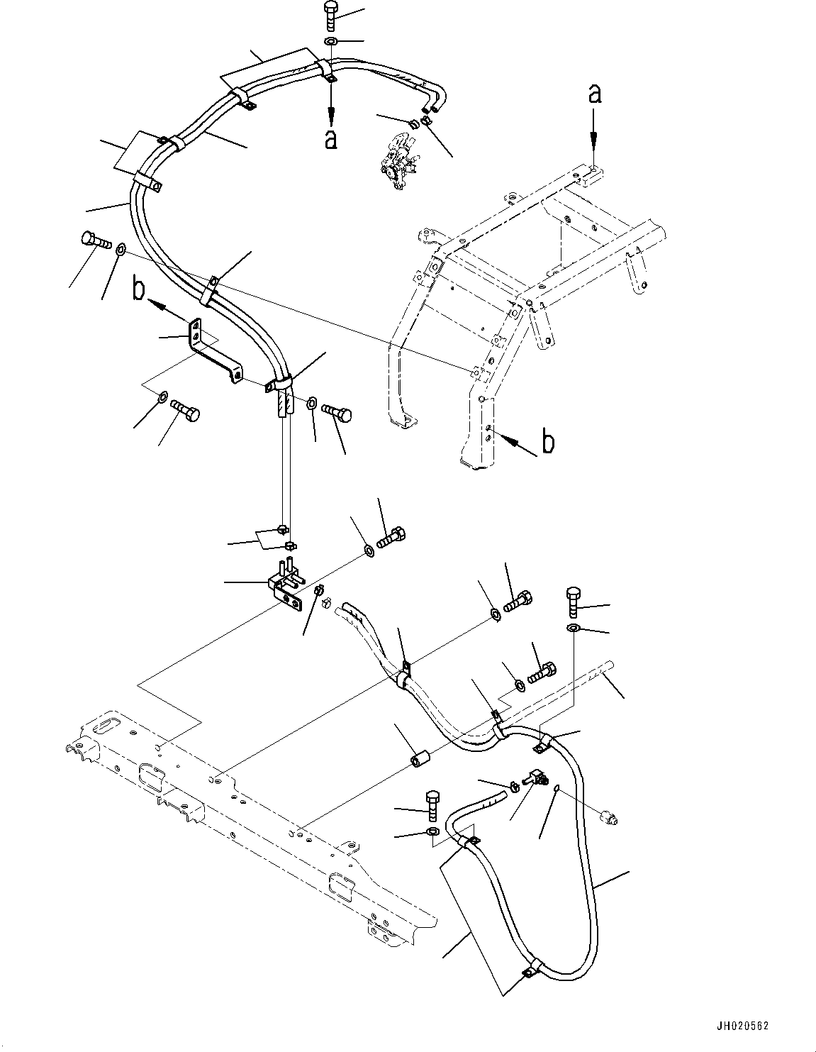 Komatsu parts book diagram for PC210LCI-11E0 S/N 600001-UP: DEF PIPING, DOSING MODULE COOLANT HOSE(#500470-)