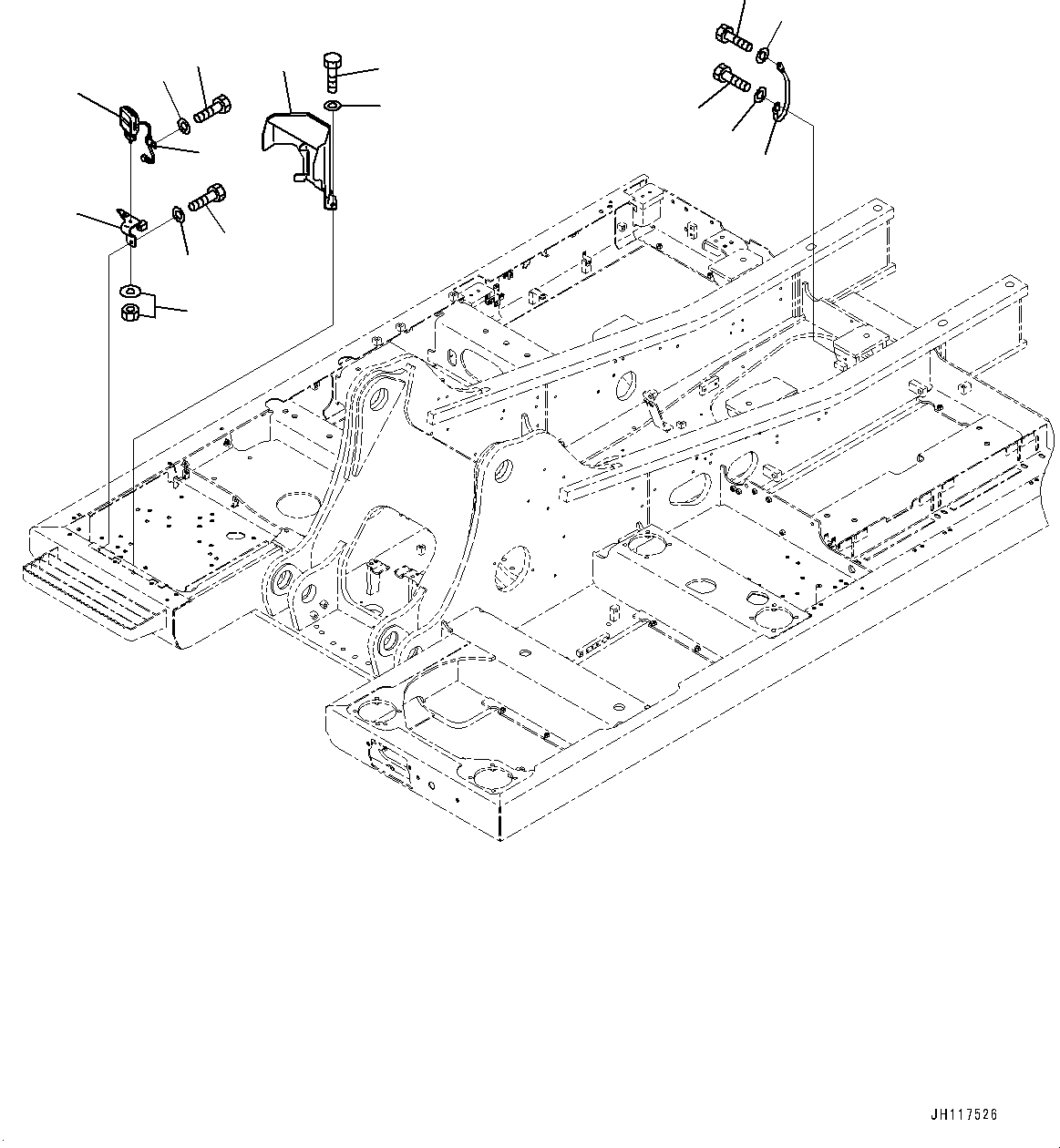 Komatsu parts book diagram for PC210LCI-11E0 S/N 600001-UP: ELECTRIC WIRING HARNESS, WORKING LAMP(#500470-)