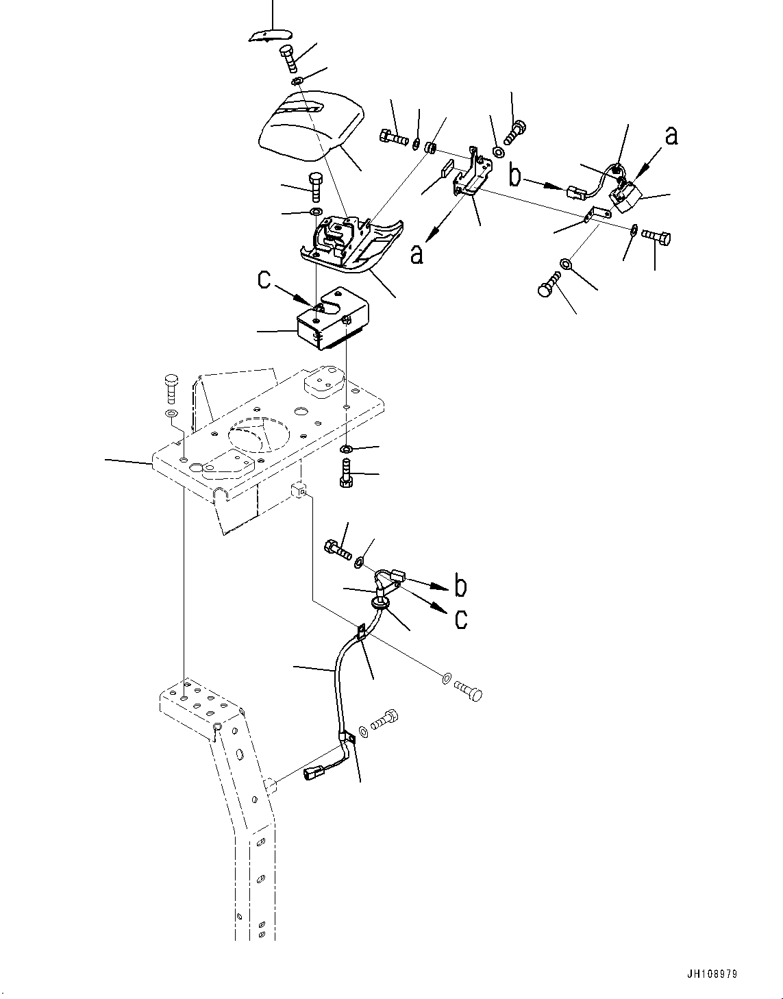 Komatsu parts book diagram for PC210LCI-11E0 S/N 600001-UP: KOMVISION CAMERA, L.H.(#500470-510049)