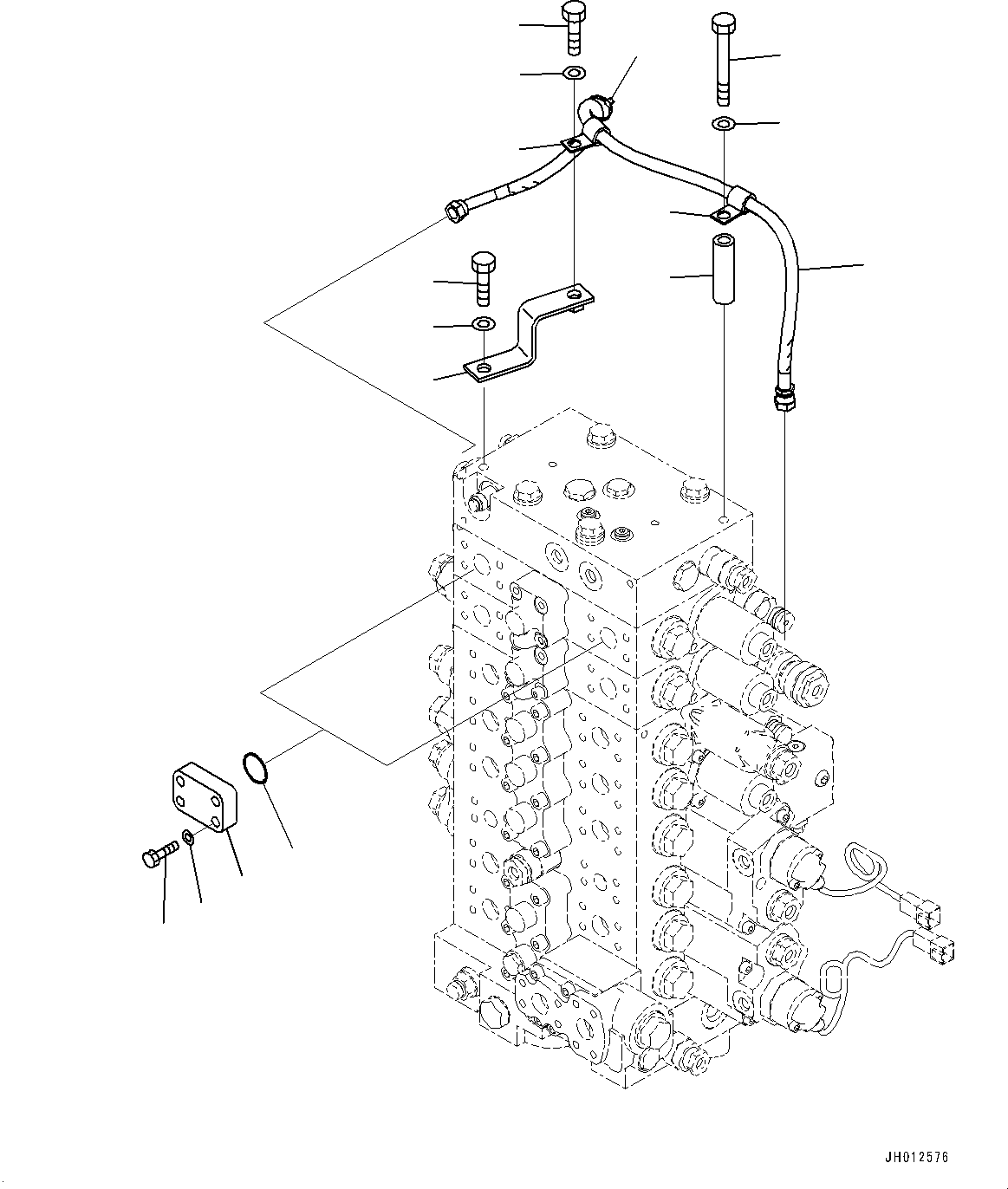Komatsu parts book diagram for PC210LCI-11E0 S/N 600001-UP: AUTO TILT BUCKET PIPING, EPC VALVE ATTACHMENT PIPING(#500470-)