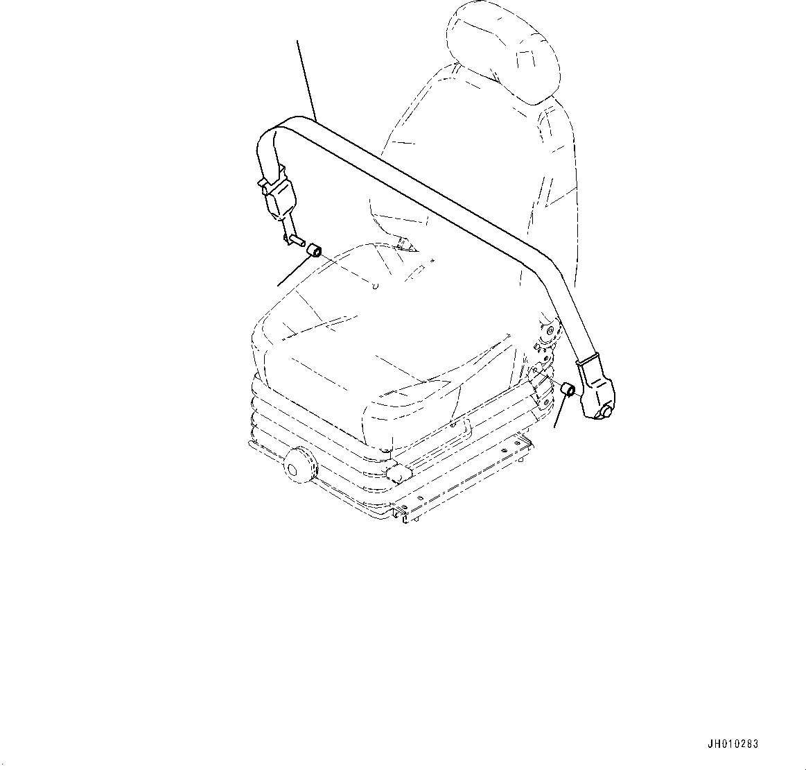 Komatsu parts book diagram for PC210LCI-11E0 S/N 600001-UP: SEAT BELT, (#500470-)