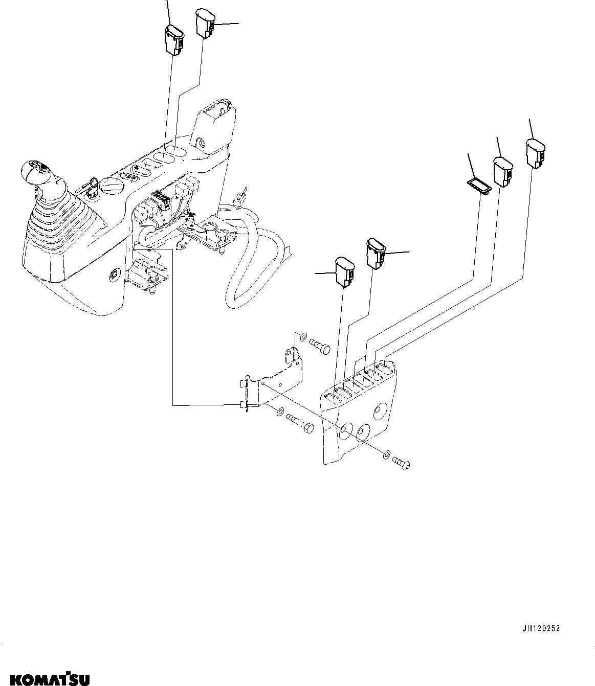 Komatsu parts book diagram for PC210LCI-11E0 S/N 600001-UP: ADDITIONAL SWITCH, (#600001-)