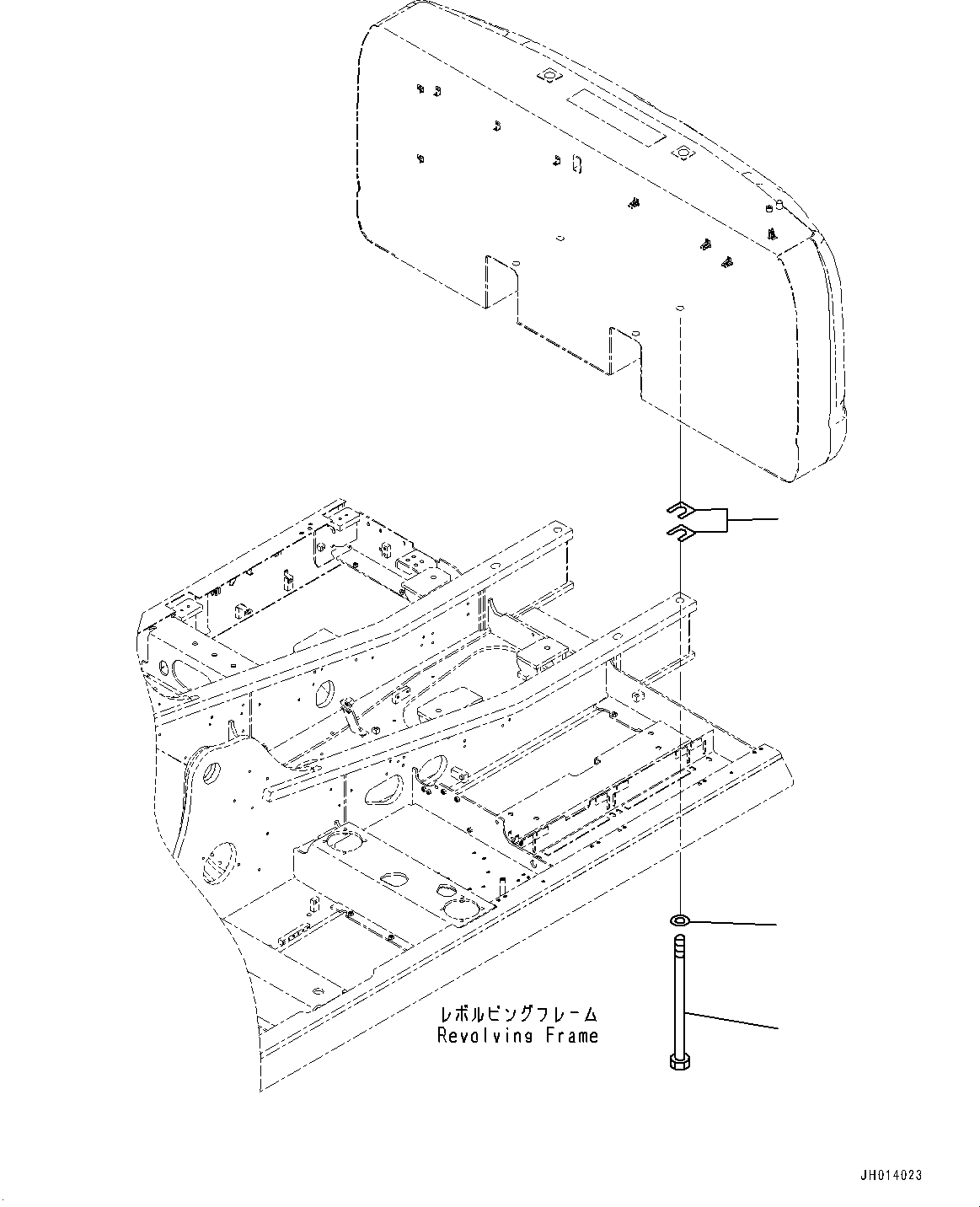 Komatsu parts book diagram for PC210LCI-11E0 S/N 600001-UP: COUNTERWEIGHT MOUNTING, (#500470-)