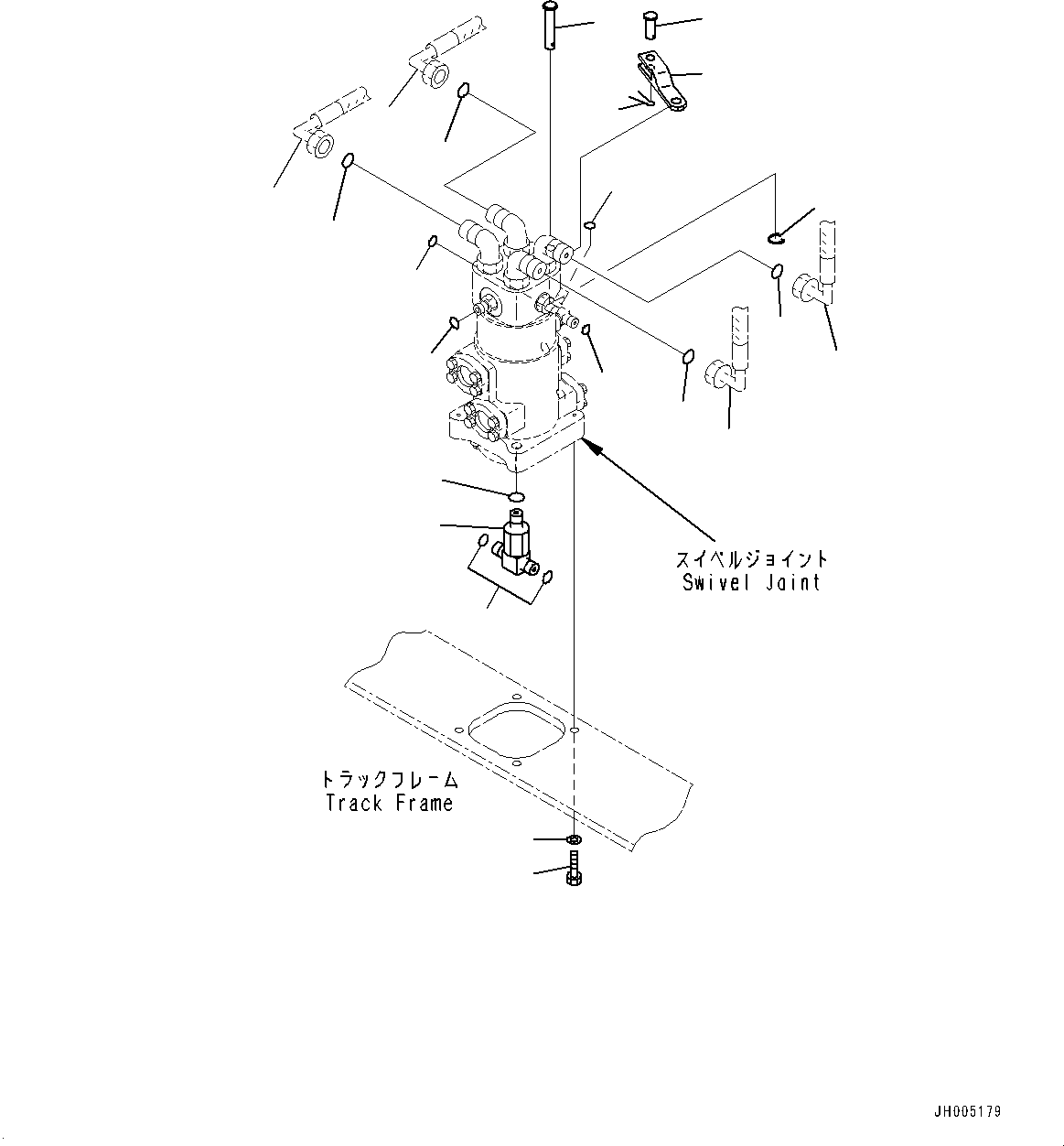 Komatsu parts book diagram for PC210LCI-11E0 S/N 600001-UP: SWIVEL JOINT, RELATED PARTS(#500470-)