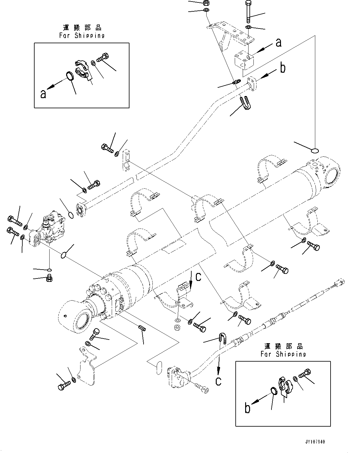 Komatsu parts book diagram for PC210LCI-11E0 S/N 600001-UP: ARM CYLINDER, INNER PARTS, ARM CYLINDER (3/3)(#500470-)